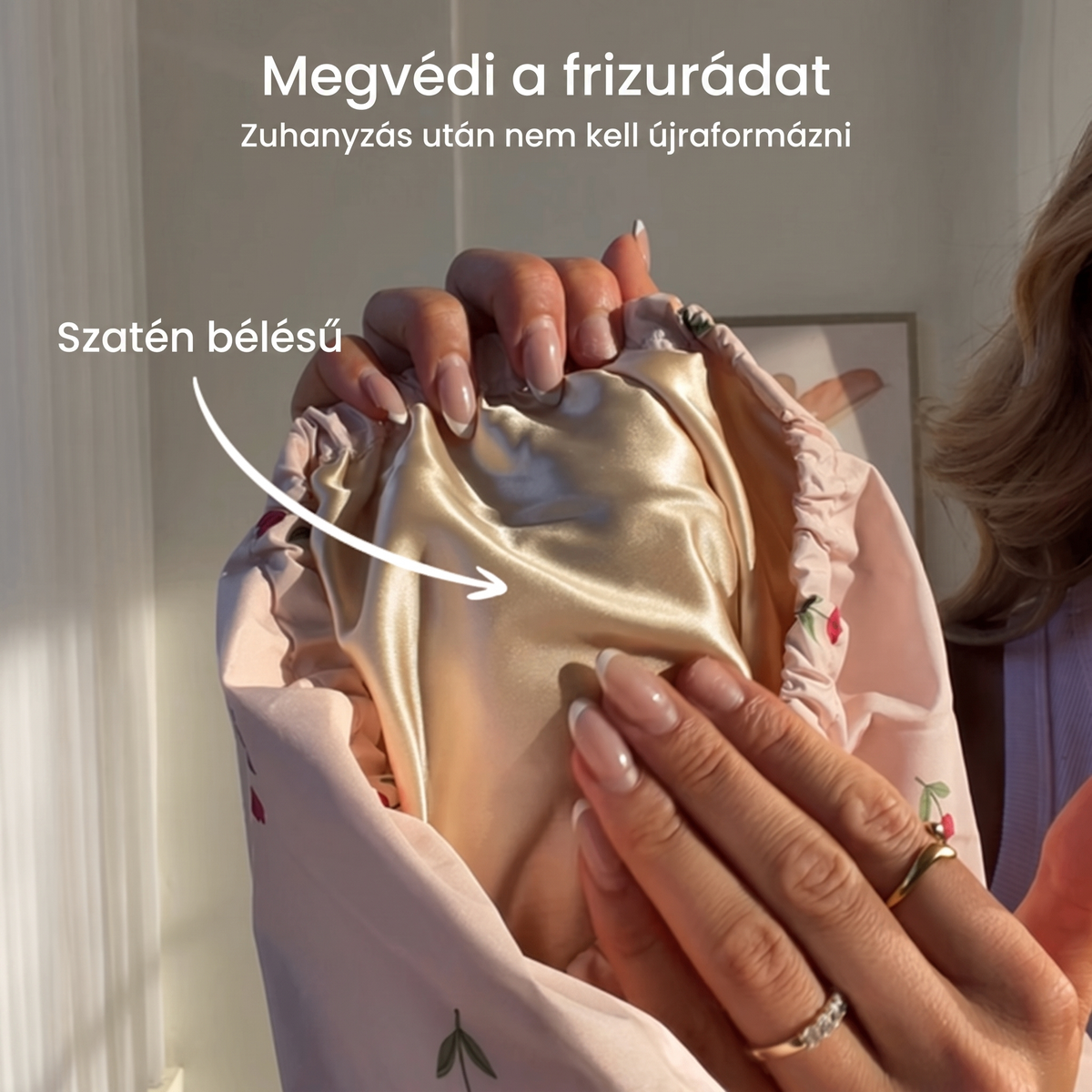 Ionelle Zuhanysapka és XL-es Hajtörölköző Szett