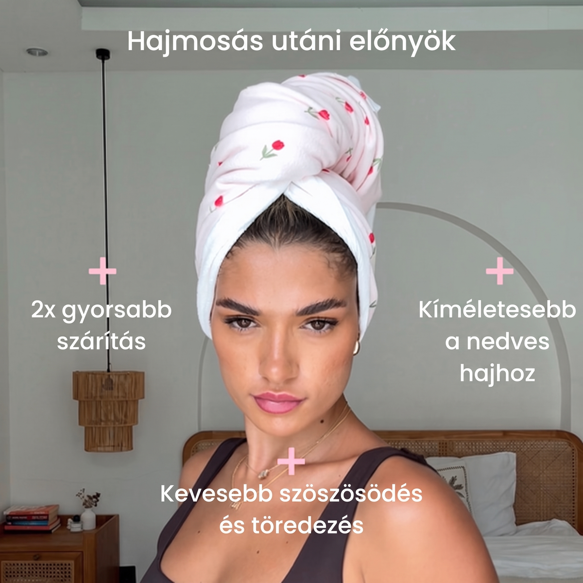 Ionelle Zuhanysapka és XL-es Hajtörölköző Szett