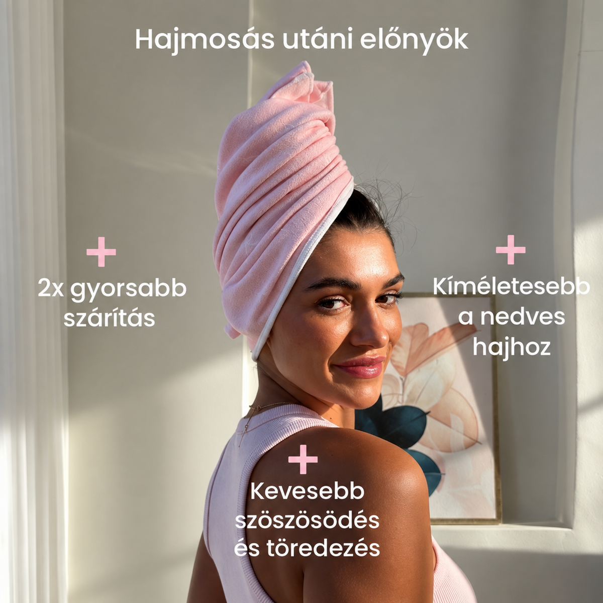Ionelle Zuhanysapka és XL-es Hajtörölköző Szett