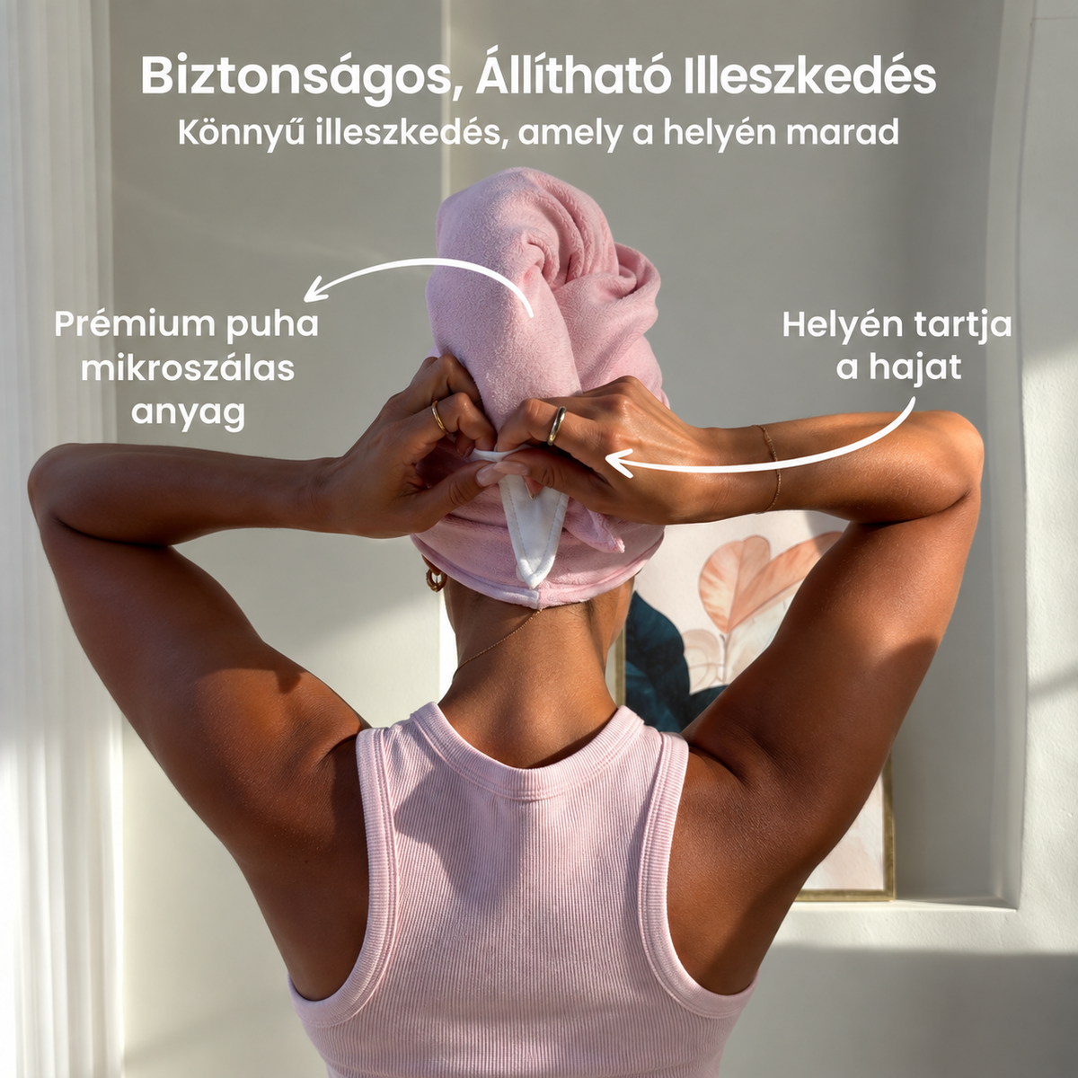 Ionelle Zuhanysapka és XL-es Hajtörölköző Szett